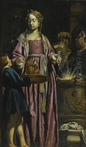 Artemisia Drinking Wine Mixed With The Ashes Of Her Husband, Mausolus by Filippo Tarchiani