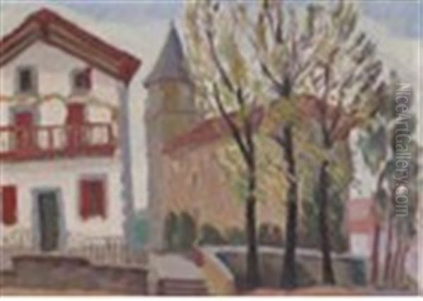 An Autumn Town Scene - view 1