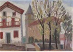 An Autumn Town Scene