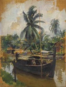 Jonques Et Cocotiers (junks And Cocotrees) by Victor Francois Tardieu