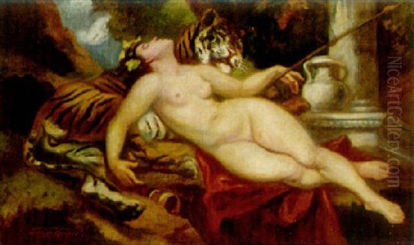 A Bacchante Reclining On A Tiger - view 1
