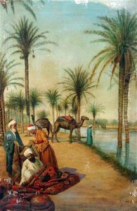 Arabs And Camels Beside The Nile
