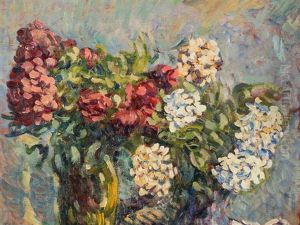 Les Vases De Dahlias by Nikolai Aleksandrovich Tarkhov