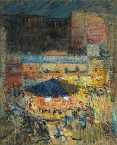 "une Fete Nocturne" (manege Place Du Mene) by Nikolai Aleksandrovich Tarkhov