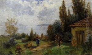 Ein Sommertag Am Gardasee (?) by Bertha von Tarnoczy