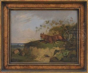 Fox And Rabbits In A Landscape Fox And Rabbits In A Landscape