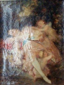 Venus Et Les Amours by Nicolas Francois Octave Tassaert