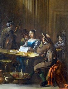 La Lecture Dans Une Auberge by Jean Tassel