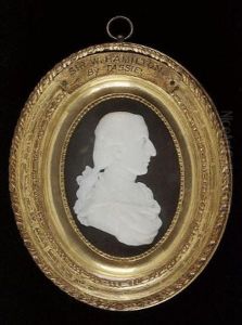 Sir William Hamilton, Profile To The Right, Wearing Coat With Embroidered Trim And Cloak Pinned At His Shoulder, His Hair Worn En Queue by James Tassie
