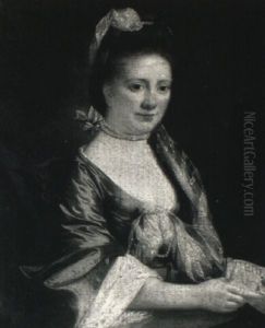 Portrait Of Miss Stevenson Of Stretford, Manchester by William Tate