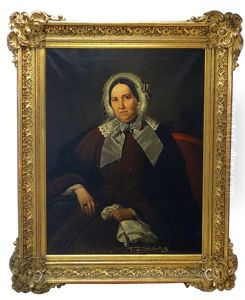 Elena Enescu-nifon's Portrait by Gheorghe Tattarescu