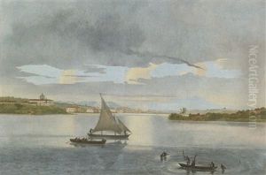 View Along A River In Brazil, Possibly The Rio Sao Francisco by Felix Emile Taunay