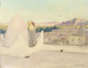 Muezzin A Bou Saada by Jules-Charles-Clement Taupin