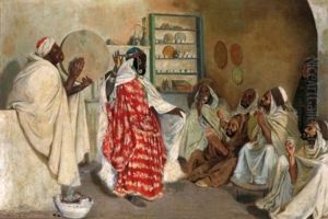 Danse A El Aghouat by Jules-Charles-Clement Taupin
