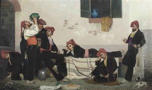 Catalan Dancers At Rest by Henri Taurel