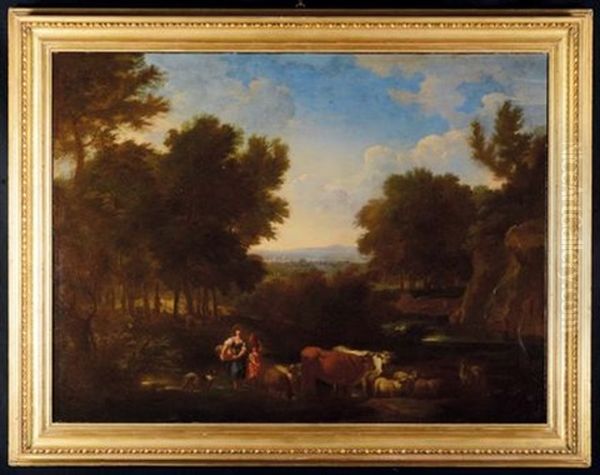 Paesaggio Con Viandanti Paesaggio Con Armenti - view 1