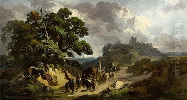 Travellers In A Landscape - view 1