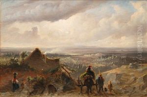Extensive Landscape With Small Cottage And Oxen Cart
