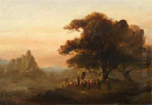 Landschap Met Feest Onder Eik