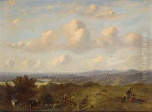 A Panoramic Landscape Near Cleve by Johannes Tavenraat