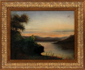 Landscape At Dusk by Jules Tavernier