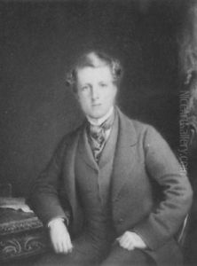C.e. Woodward, In Grey Three Piece Suit, White Shirt And Blue Cravat by Edward Tayler