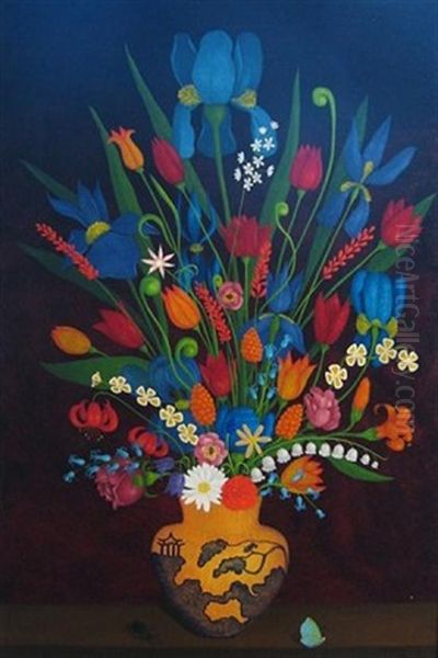 Still Life Of Flowers And Insects - view 1