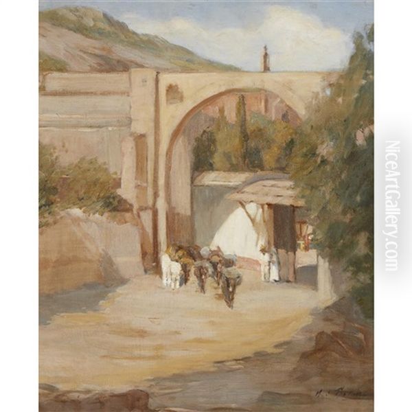 Donkeys At The Gate - view 1