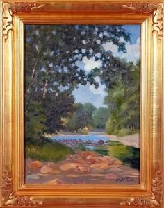 On The Cuttalossa, River Landscape by Mary Smith Perkins Taylor