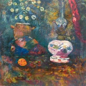 Nature Morte A La Lampe A Petrole