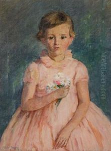 Girl In Pink Dress by Violet H. Evangeline Teague