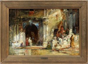 A Moorish Courtyard by Douglas Arthur Teed