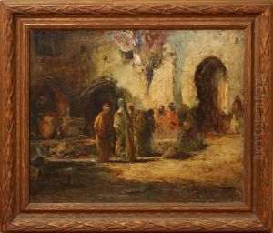Middle Eastern Market Scene by Douglas Arthur Teed
