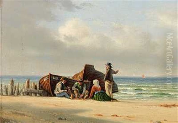 Fiskere Pa Hornbaek Strand - view 1