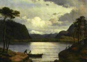 Norsk Landskab Med Udsigt Fra En Holm I En Indso by Christian Martin Tegner