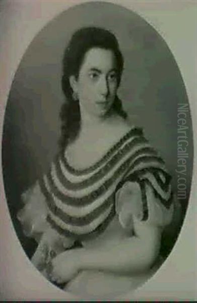 Portrait Einer Jungen Dame Mit Einem Rosenzweig - view 1