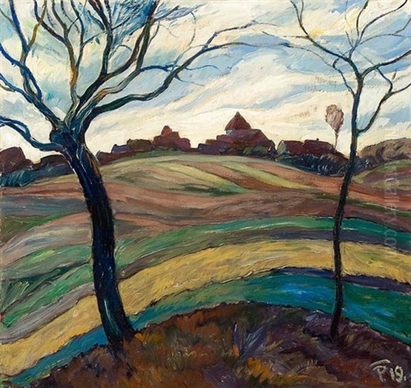 Herbstlandschaft (+ Nagoldbrucke; Verso) - view 1