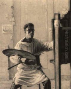 The Artist In His Studio by Joseph Teixeira De Mattos