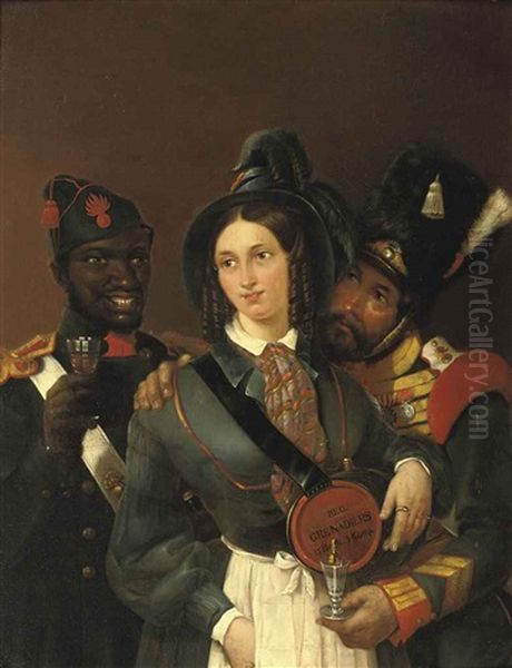 Grenadiers Of The 2nd Bataljon, 3rd Company And Their Sutler - view 1