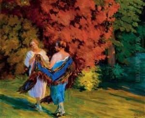 Ladies In The Garden by Valeria Telkessy