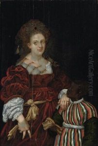Laura De' Dianti, Dutchess Of Ferrara, After Titian by Abraham Lambertsz Jacobsz van den Tempel