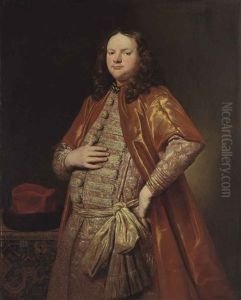 Portrait Of A Gentleman, Three-quarter-length, In A Zupan by Abraham Lambertsz Jacobsz van den Tempel