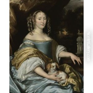 Portrait Of Jacquemijna Le Pla by Abraham Lambertsz Jacobsz van den Tempel