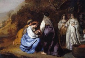 Di Auffindung Des Mosesknaben by Abraham Lambertsz Jacobsz van den Tempel