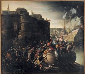 L'enlevement D'helene by Antonio Tempesta