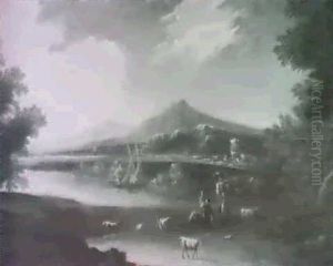 Paesaggio Fluviale Con Pastore by Domenico (Marchi) Tempesti