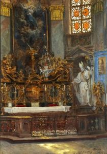 Altar At Durnstein Church, Austria by Hans Temple