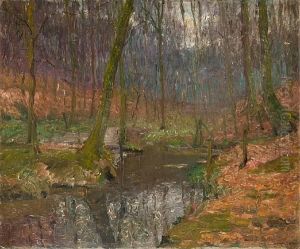 The River Epte, Giverny by John Leslie Breck