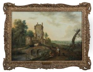 Landscape With Stone Tower And Bridge