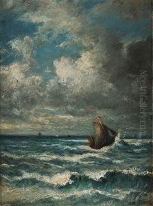 Bateau Dans La Tempete by Rene Tener